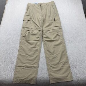 Columbia Silver Ridge Convertible Cargo Pants Mens 34x34 Tan Khaki UPF 40 AM9834